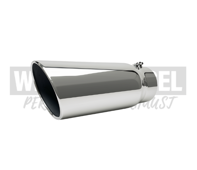 Exhaust Tip 5" to 6" Stainless Rolled Angle Cut