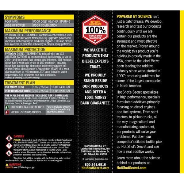HOT SHOT'S SECRET EVERYDAY DIESEL TREATMENT 6-IN-1 FUEL BOOSTER