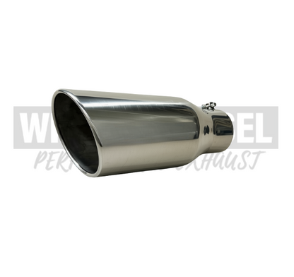 Exhaust Tip 4" to 6" Stainless Rolled Angle Cut