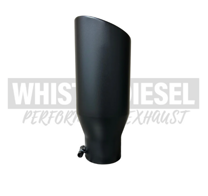 Exhaust Tip 4" to 6" Black Rolled Angle Cut