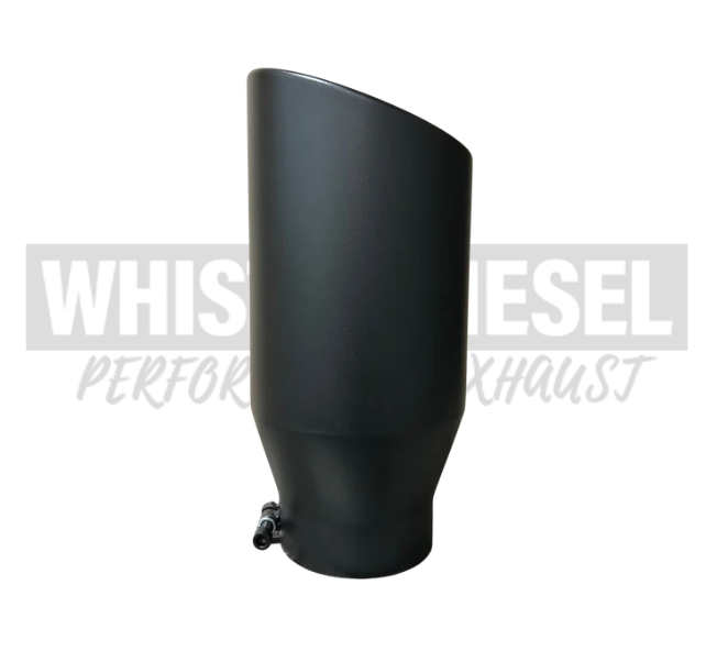 Exhaust Tip 5" to 7" Black Rolled Angle Cut