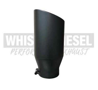 Exhaust Tip 5" to 7" Black Rolled Angle Cut