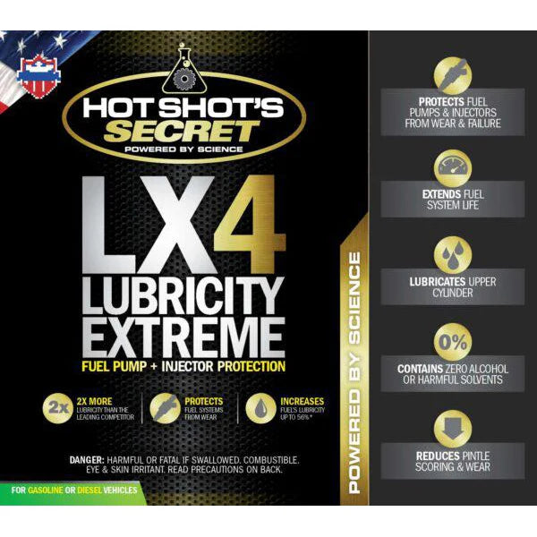 HOT SHOT'S SECRET LX4 LUBRICITY EXTREME FUEL ADDITIVE
