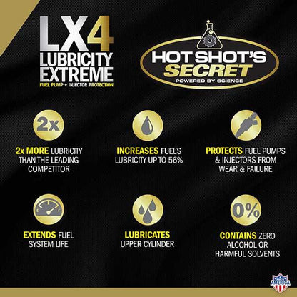 HOT SHOT'S SECRET LX4 LUBRICITY EXTREME FUEL ADDITIVE